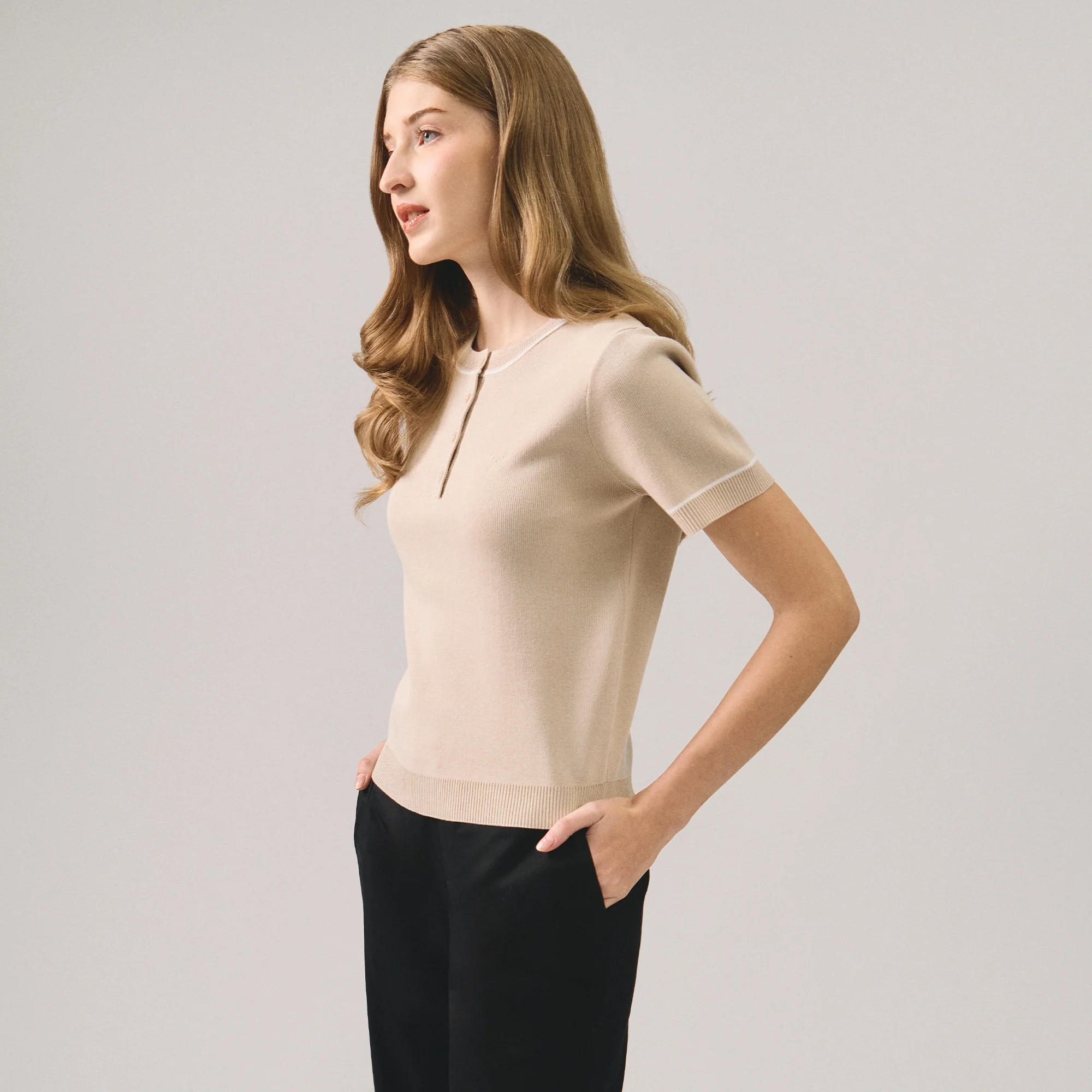 Henley Top With Tipping - Image 3