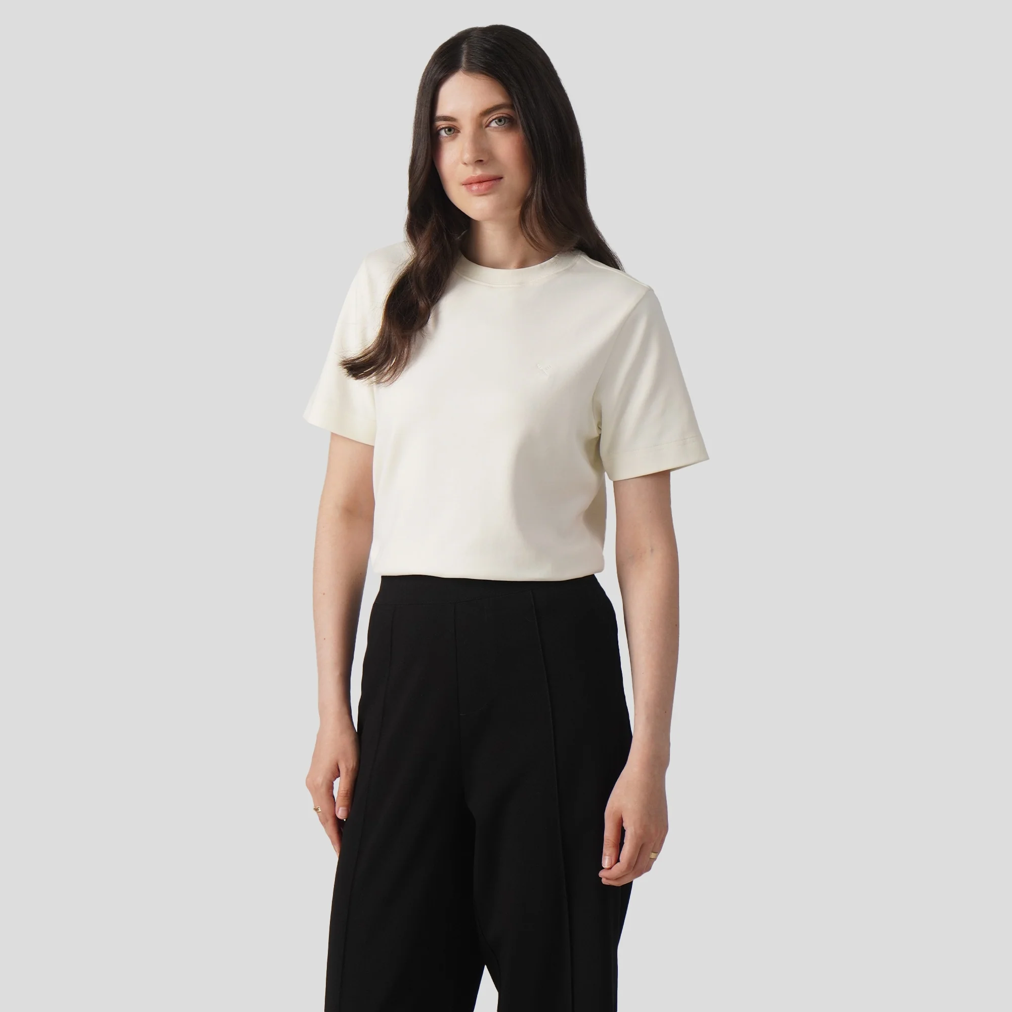 Interlock T-Shirt With Side Slit - Image 3