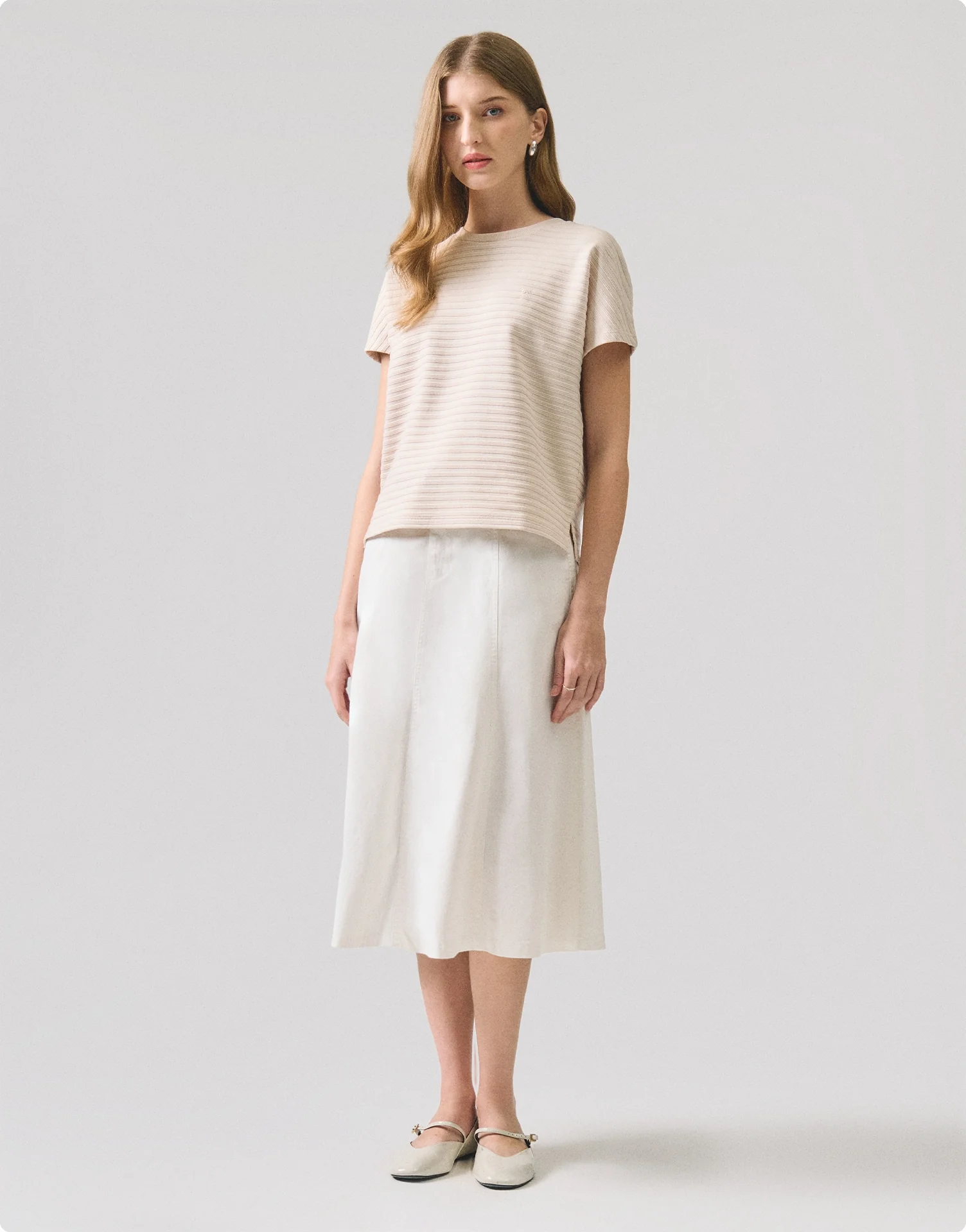 Jacquard Knit Striped T-Shirt - Image 5