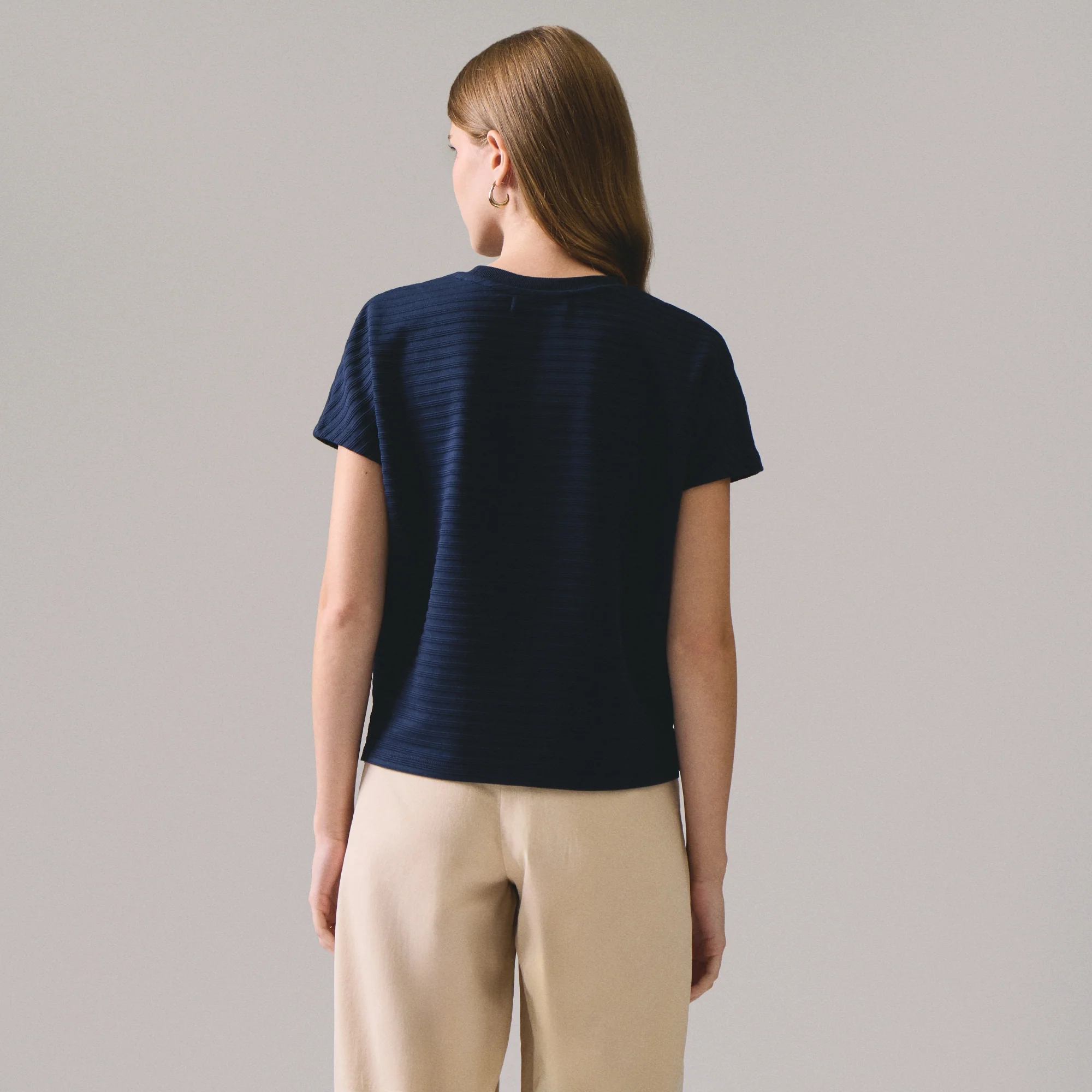 Jacquard Knit Striped T-Shirt - Image 4