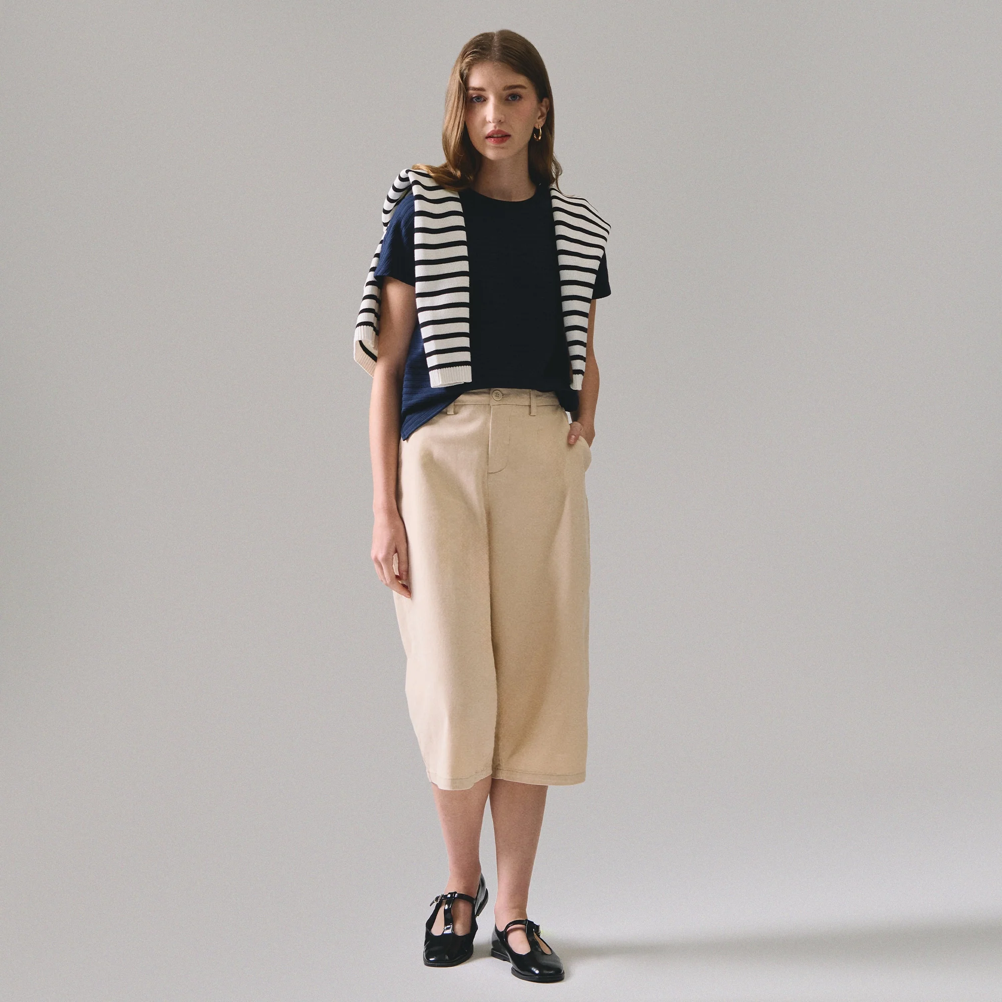 Jacquard Knit Striped T-Shirt - Image 5