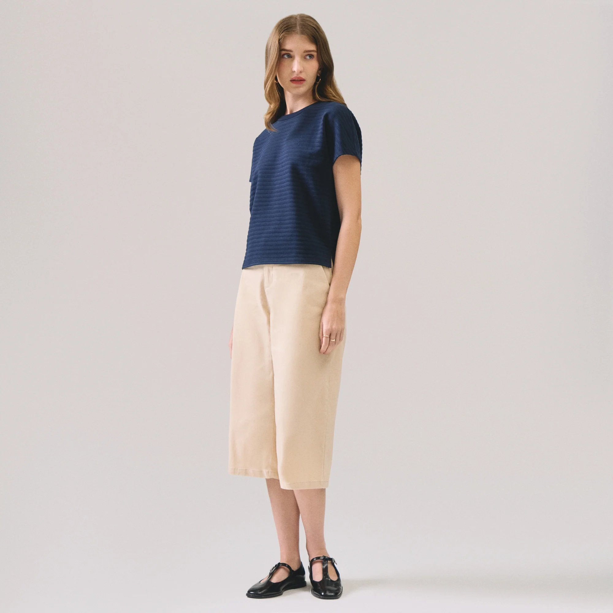 Jacquard Knit Striped T-Shirt - Image 6