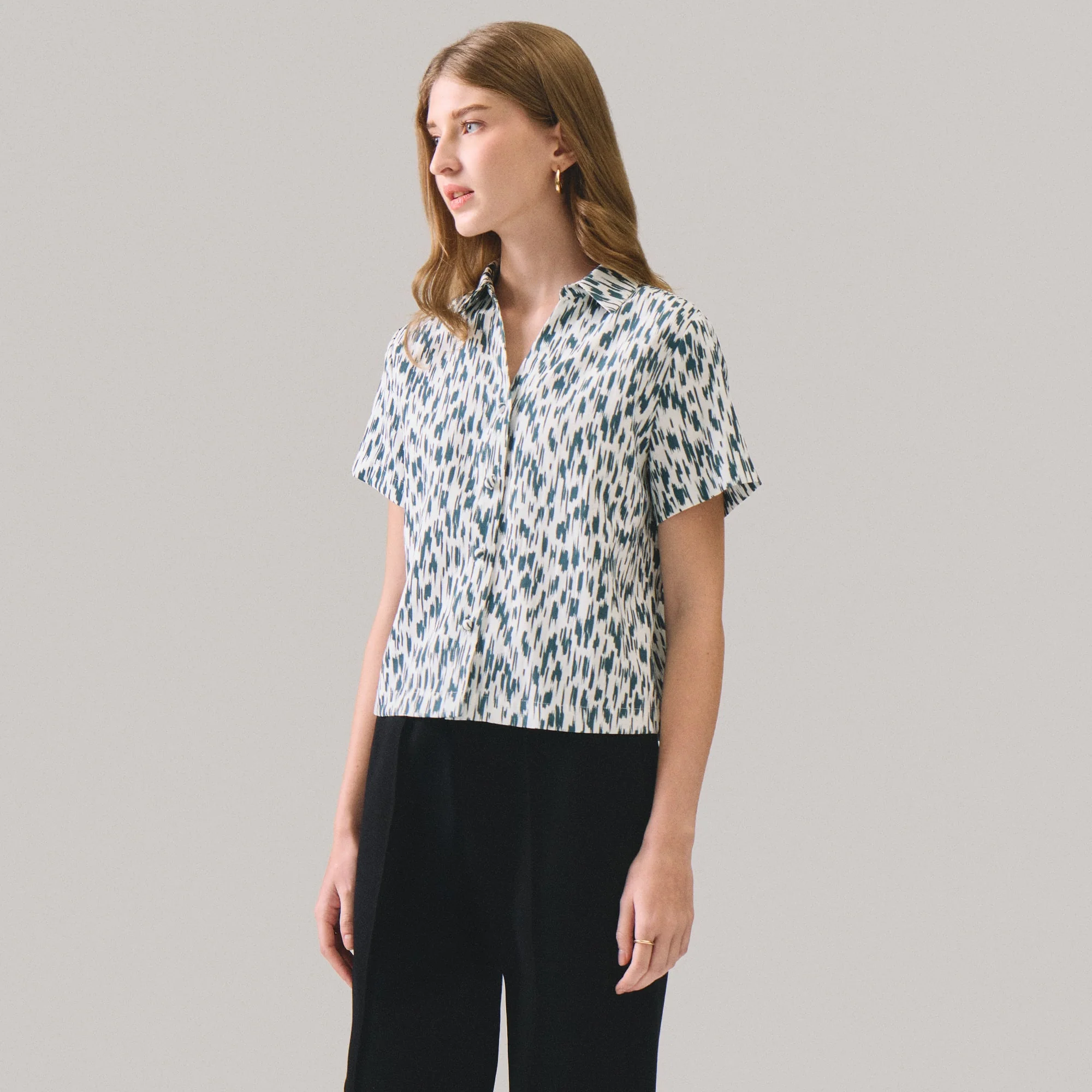 Printed Button Down Shirt - Image 3