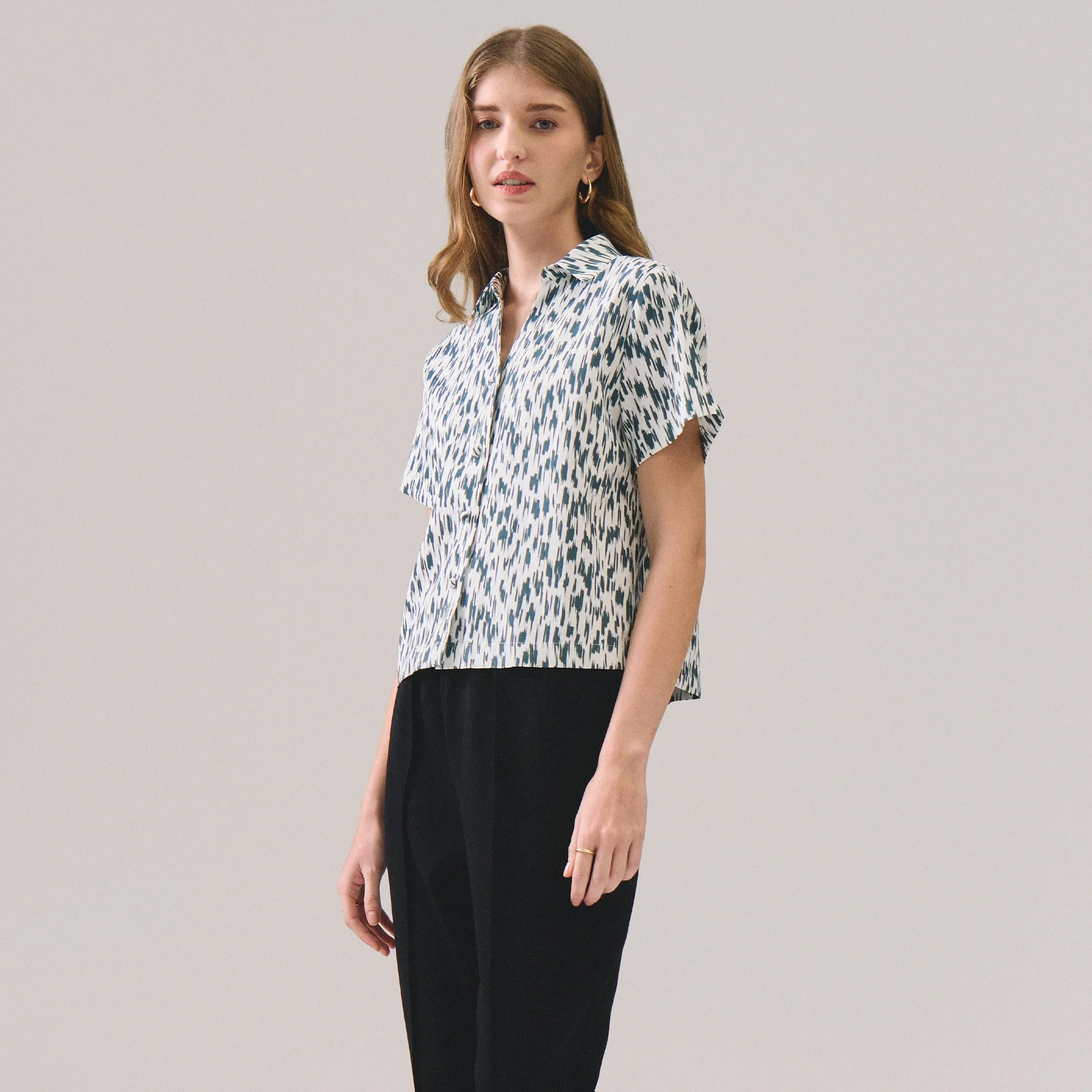 Printed Button Down Shirt - Image 4