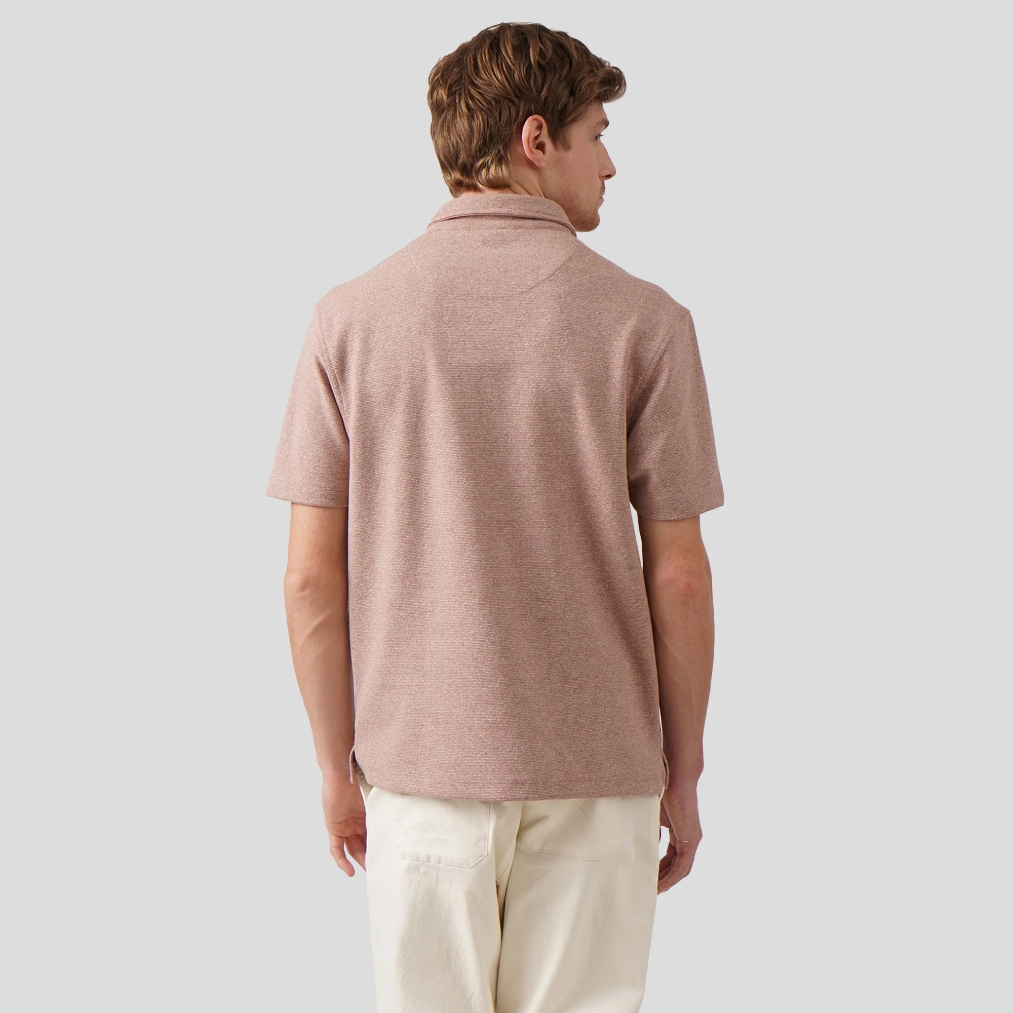 Regular Fit Polo Shirt In Textured Knit - Image 4