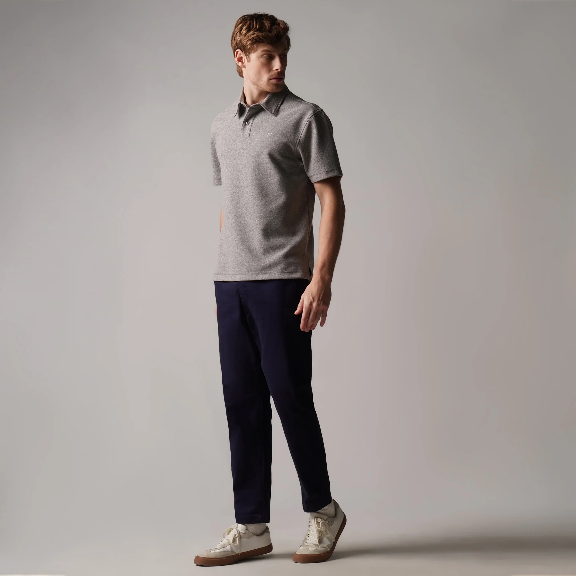 Regular Fit Polo Shirt In Textured Knit - Image 6