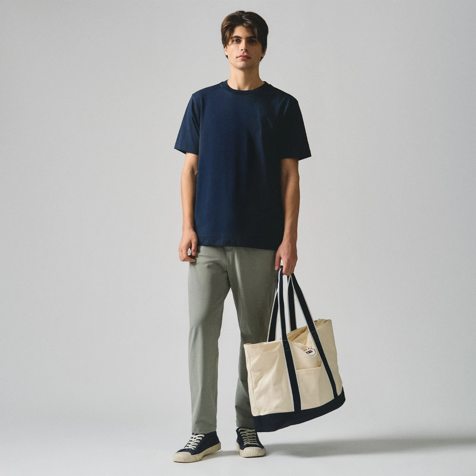 Regular Fit T-Shirt With Jacquard Neck Band In Sorona - Image 6