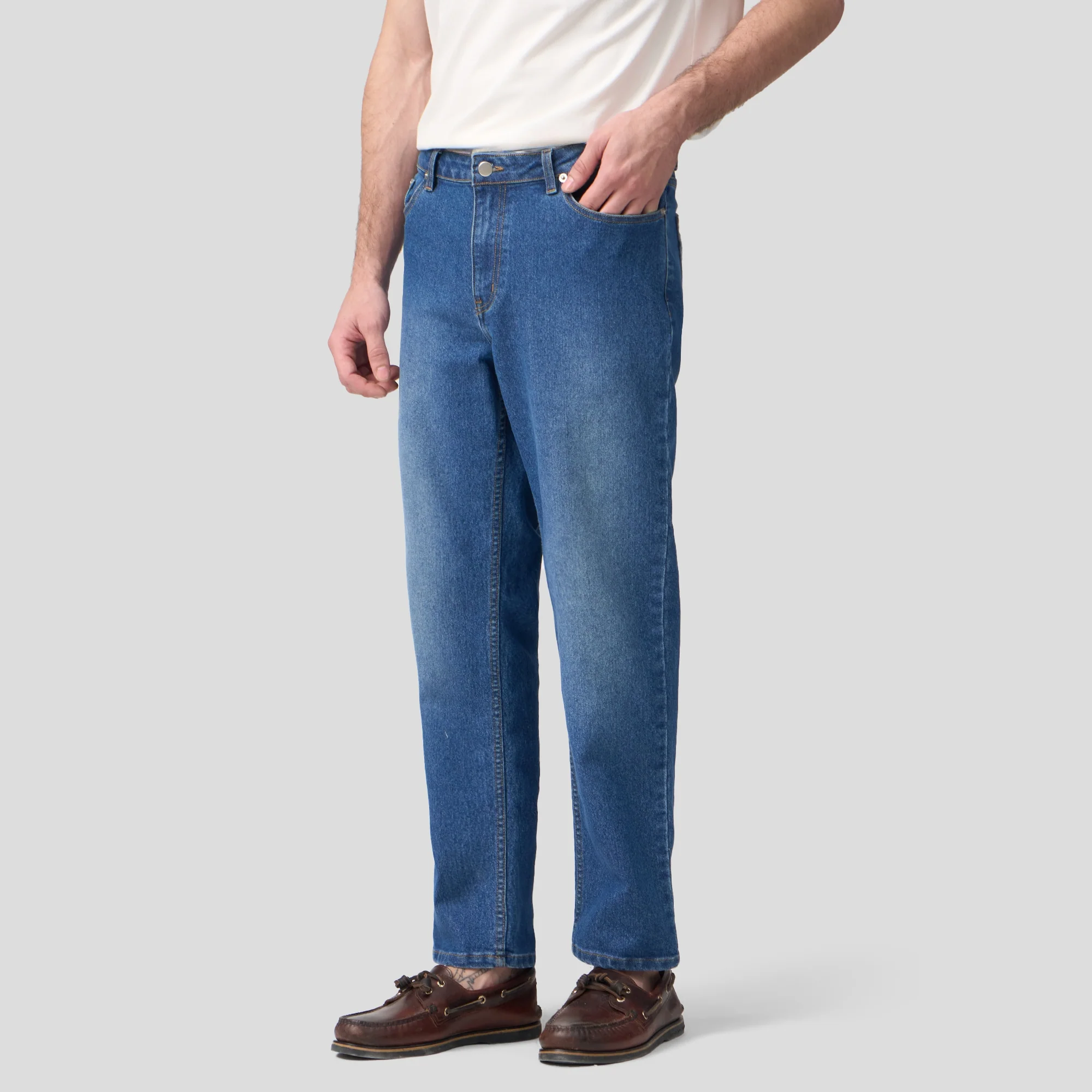 Slim Fit Mid Wash Jeans - Image 3