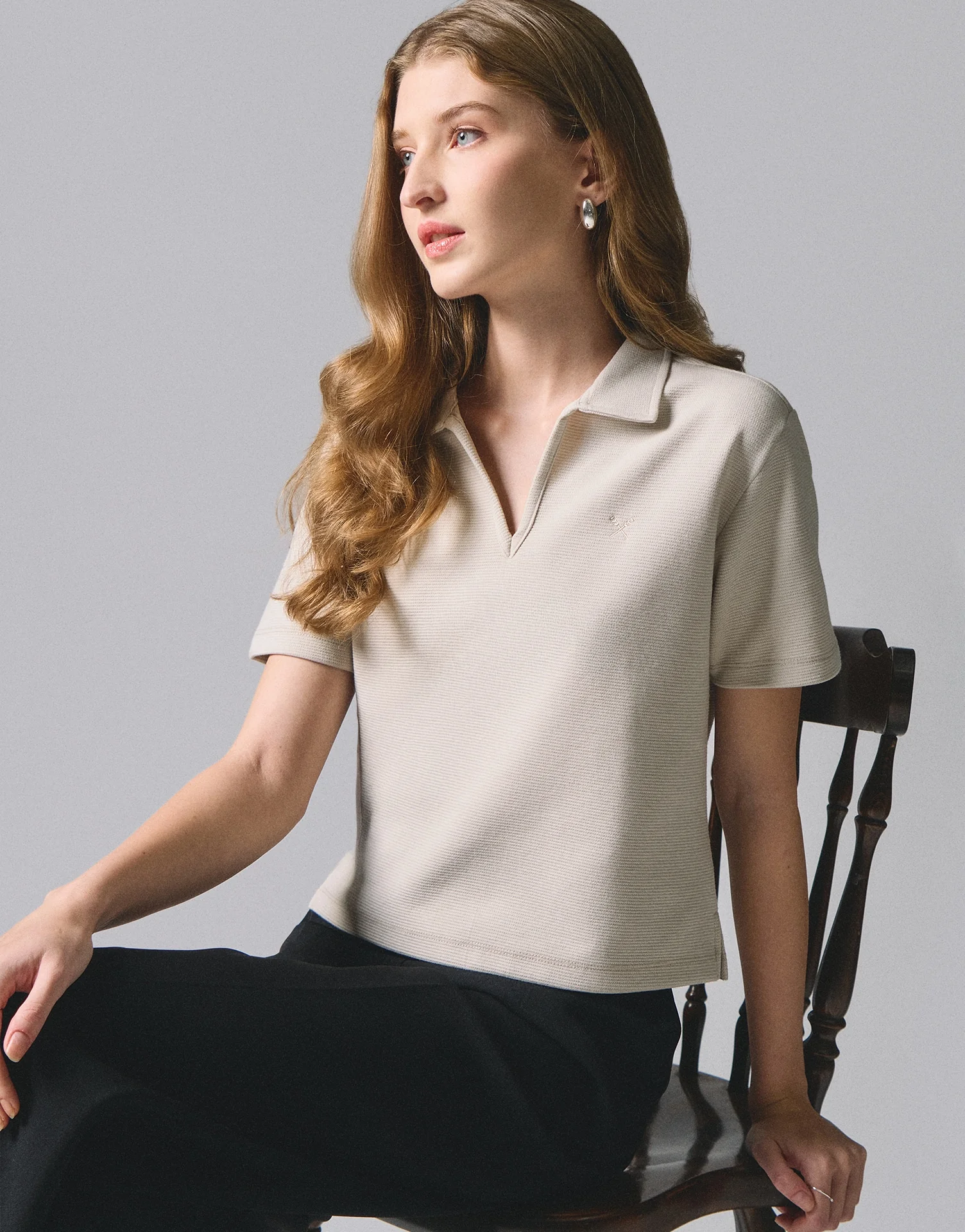 Textured Knit Polo - Image 3