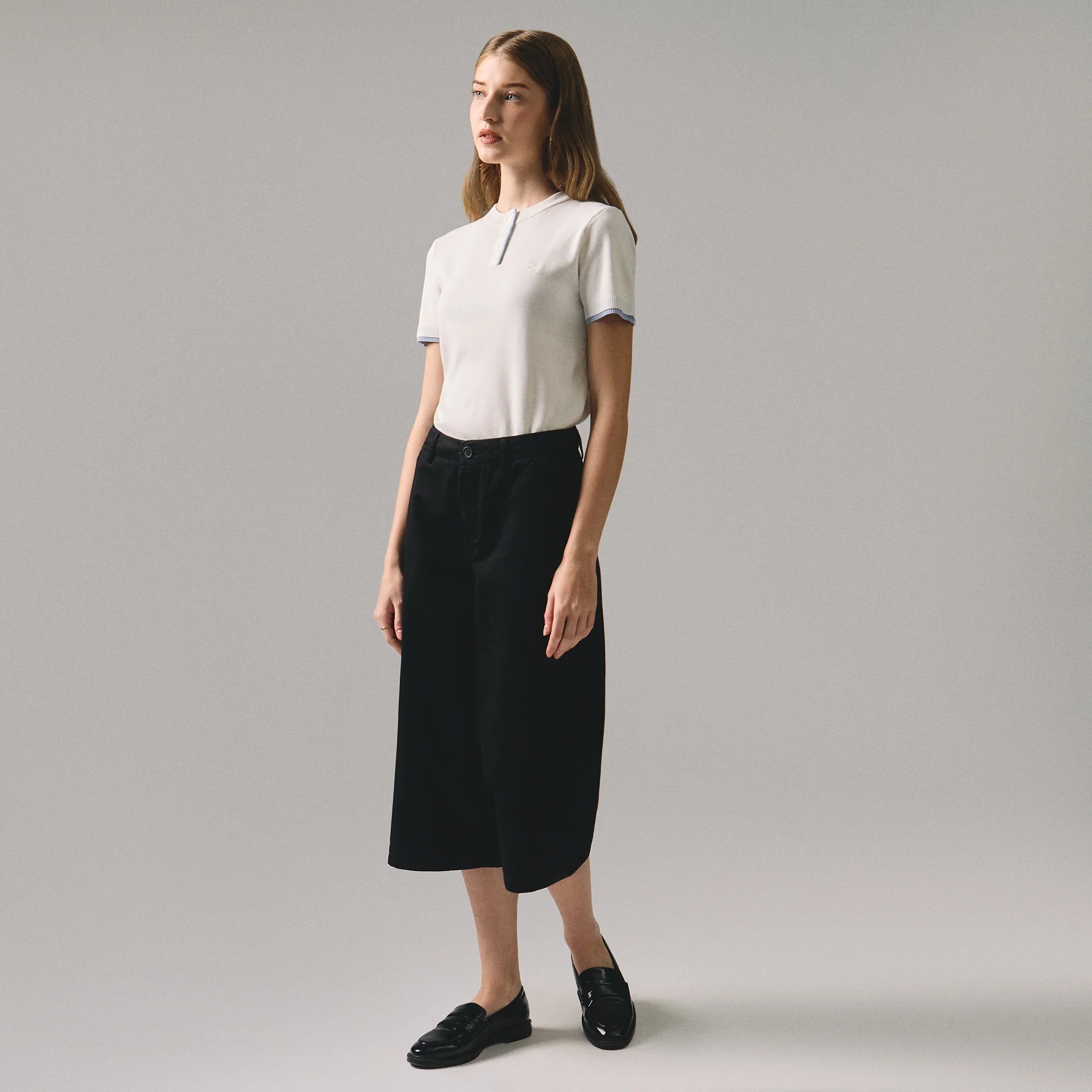 Two-Fer Henley Knit Top - Image 3