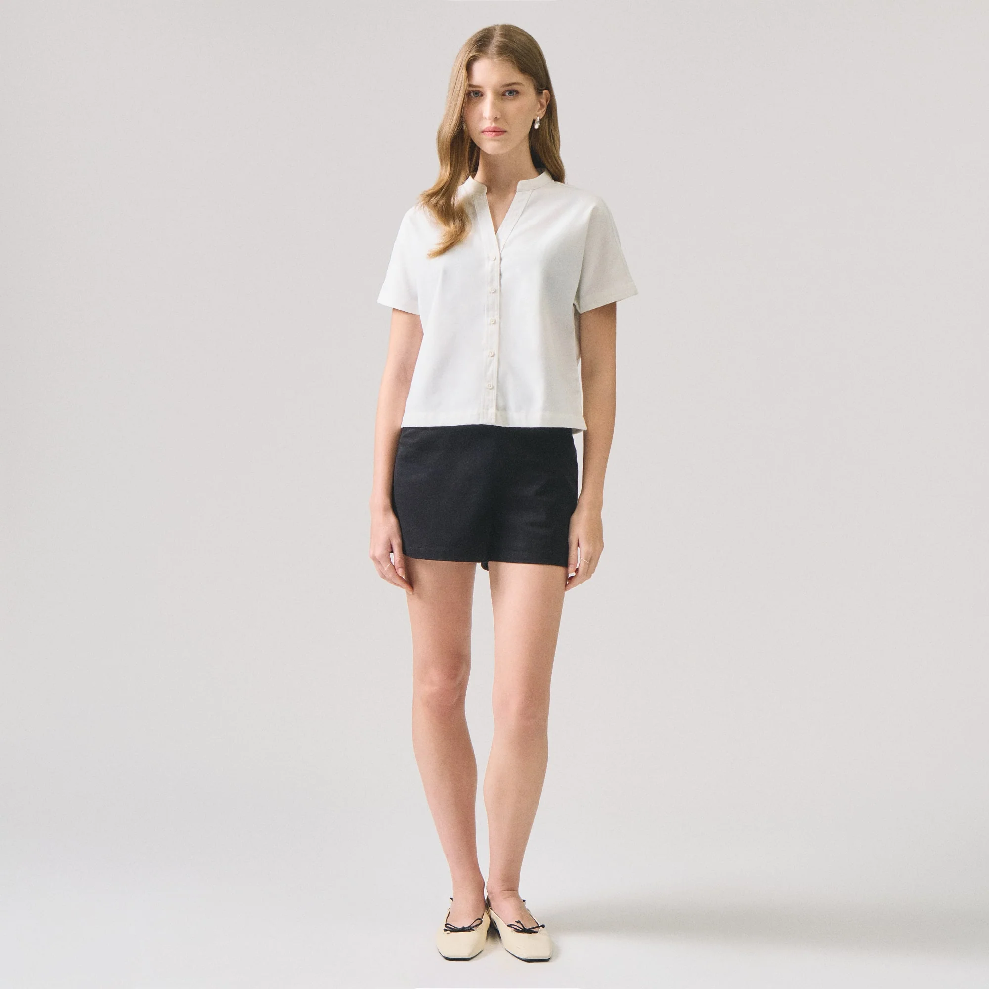 Y-Placket Button Down Shirt - Image 6